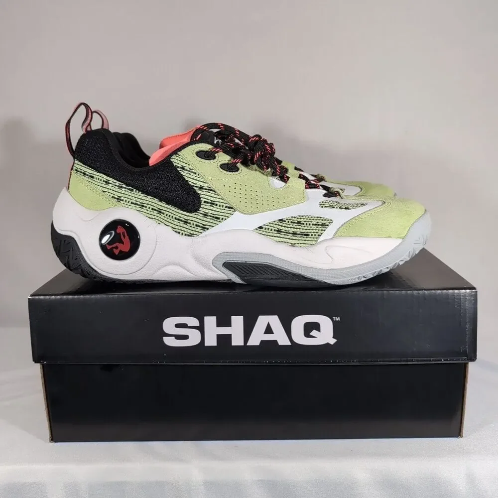 SHAQ Raq Low Men's 10 Basketball Shoes Butterfly Green Black AQ95009MK New w/Box